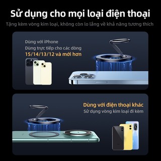 Giá đỡ vòng điện thoại từ tính Hợp kim kẽm Ugreen MagSafe có thể điều chỉnh Kẹp điện thoại