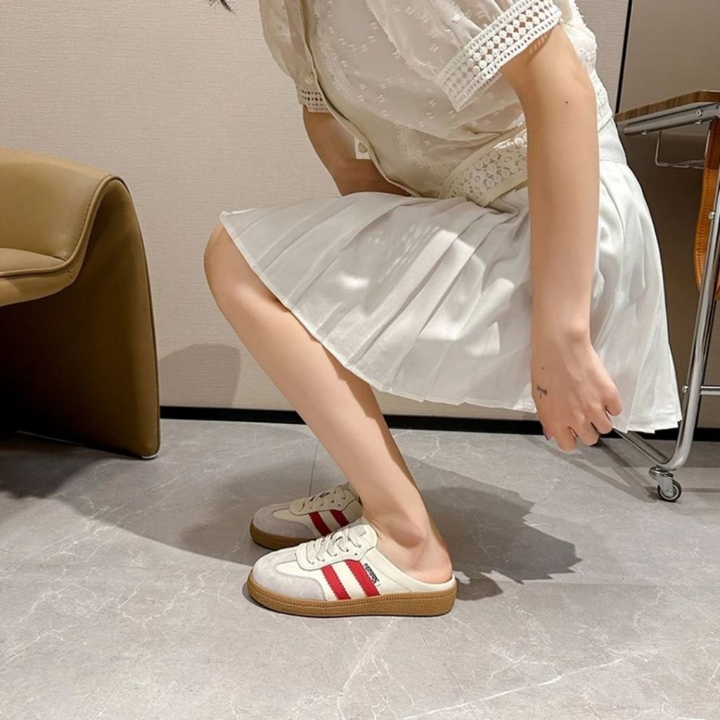Sục Thể Thao 2 Vạch Nữ, Sục Nữ  Nhẹ Êm Thoáng Mát Phù Hợp Cho Mùa Hè N13 || AnshoesDynasty