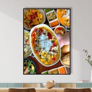 Tranh Canvas Treo Tường Quán Ốc BH95 Các Món Ốc - Tranh Decor, Trang Trí Quán Ốc, Quán Ăn Vặt Cao Cấp, Sắc Nét