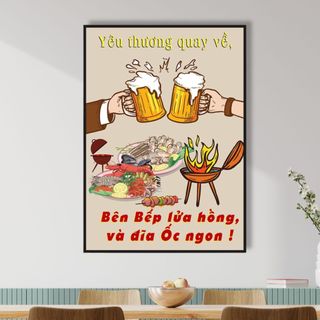 Tranh Canvas Treo Tường Quán Ốc BH95 Các Món Ốc - Tranh Decor, Trang Trí Quán Ốc, Quán Ăn Vặt Cao Cấp, Sắc Nét