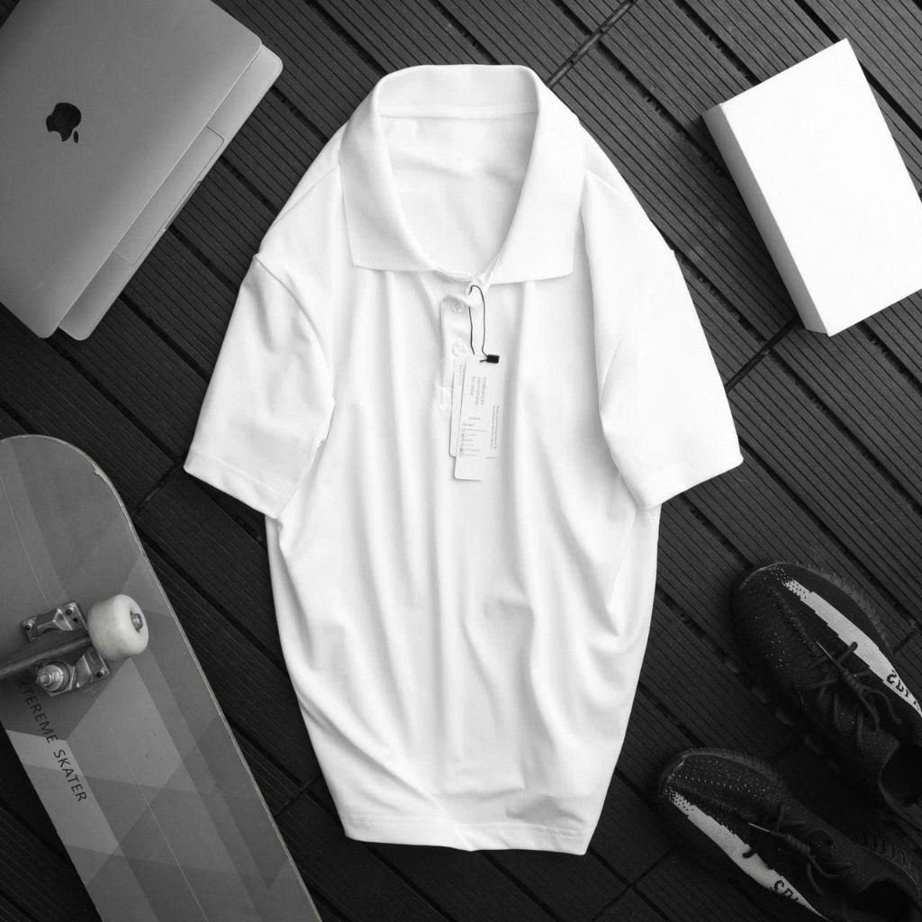 Áo thun polo nam trắng trơn vải cotton co giãn 4 chiều thoáng mát thích hợp đi chơi ,tiệc tùng