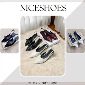 Giày Nữ Bệt Búp Bê Đính Nơ Cao Cấp Chất Da Bóng Thời Trang Cực Dễ Mang || Mẫu Mới Sục Nữ Bệt Mũi Nhọn || N22