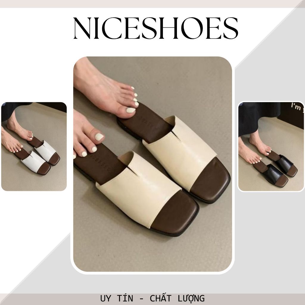 Dép Bệt Nữ Quai Ngang Dép Bệt Nữ Quai Ngang Đế Thiết Kế Êm Ái , Chất da Không Đường May || Dép Lê Bệt Quai Da || N23