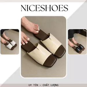 Dép Bệt Nữ Quai Ngang Dép Bệt Nữ Quai Ngang Đế Thiết Kế Êm Ái , Chất da Không Đường May || Dép Lê Bệt Quai Da || N23
