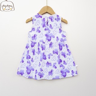 Váy Lanh bé gái, Đầm Lanh bé gái sát nách dáng suông ChuChoaKids [VBC26]