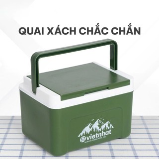 Thùng đá giữ nhiệt, Phích đá vuông 13L,16L,24L,38L,60L nhựa Việt Nhật, giữ nhiệt lâu, an toàn