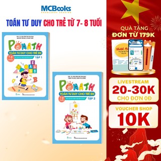 Sách - Combo Pomath Toán tư duy cho trẻ em 7 - 8 tuổi - Giúp bé phát triển IQ và EQ
