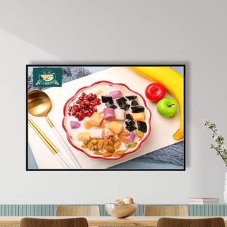 Tranh Canvas Treo Tường Quán Chè BH96 - Tranh Treo Trang Trí, Decor Quán, Nhà hàng Có Sẵn Khung Sắc Nét, Cao Cấp