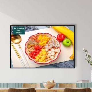 Tranh Canvas Treo Tường Quán Chè BH96 - Tranh Treo Trang Trí, Decor Quán, Nhà hàng Có Sẵn Khung Sắc Nét, Cao Cấp
