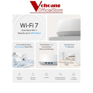 Hệ Thống Mesh WiFi 7 TP-Link Deco BE25 BE5000 Siêu Tốc Độ SmartHome 4K Streaming AI