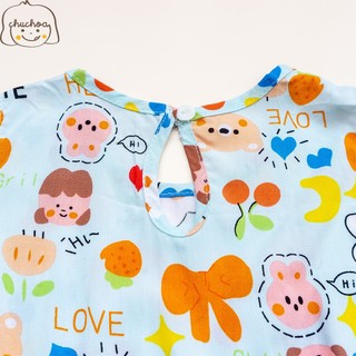 Váy Lanh bé gái, Đầm Lanh bé gái sát nách dáng suông ChuChoaKids [VBC26]