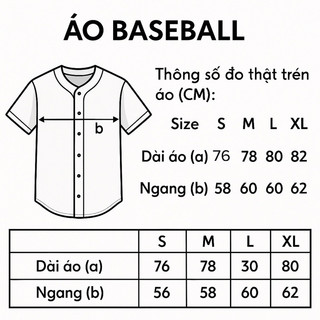Áo Bóng Chày Unisex Baseball Jersey Form Rộng Vải Lưới Thoáng Mát 2025