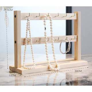 Dây chuyền Giá đỡ, Giá đựng đồ trang sức bông tai , có móc trưng bày vòng tay bằng gỗ