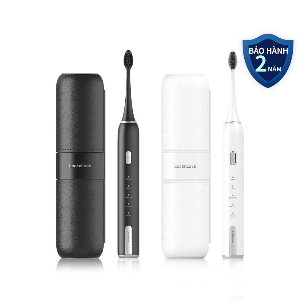 Bàn Chải Điện LocknLock Electric Toothbrush ENR386 2 Màu, 5 Chế Độ, Có Hộp Đựng - K-MALL