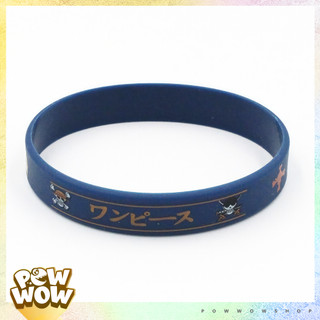 Vòng Tay Thể Thao Nhựa Silicone Dẻo Phong Cách Hoạ Tiết Anime Manga Symbol One Piece Dark Blue Đẹp Mắt