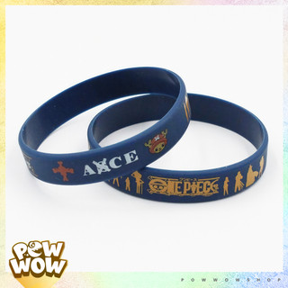 Vòng Tay Thể Thao Nhựa Silicone Dẻo Phong Cách Hoạ Tiết Anime Manga Symbol One Piece Dark Blue Đẹp Mắt