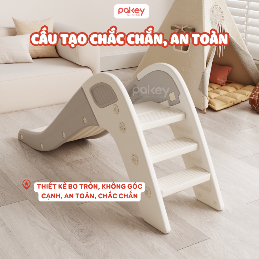 [MỚI ] Cầu Trượt Cho Bé Có Vân Chống Trượt, Cầu Trượt Phi Hành Gia Mẫu Mới Trọng Tải Đến 40Kg An Toàn Cho Bé