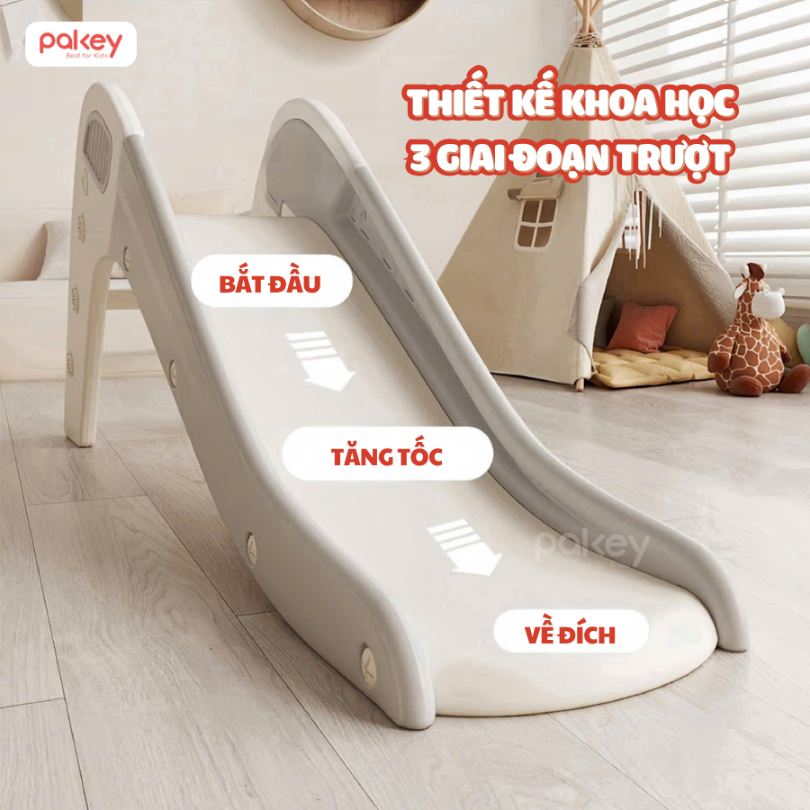 [MỚI ] Cầu Trượt Cho Bé Có Vân Chống Trượt, Cầu Trượt Phi Hành Gia Mẫu Mới Trọng Tải Đến 40Kg An Toàn Cho Bé