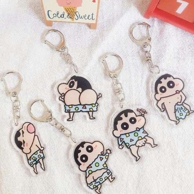 Móc Acrylic, Móc Khoá Hình Shin Cậu Bé Bút Chì Shin-chan In 2 Mặt Acrylic Trong Suốt Dễ Thương Làm Quà Tặng - SakuMai