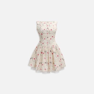 [Best Seller] Đầm Ngắn Dropwaist Texturede Thêu Họa Tiết Nổi Hoa Cotton, WDN121 SOME HOW STORE