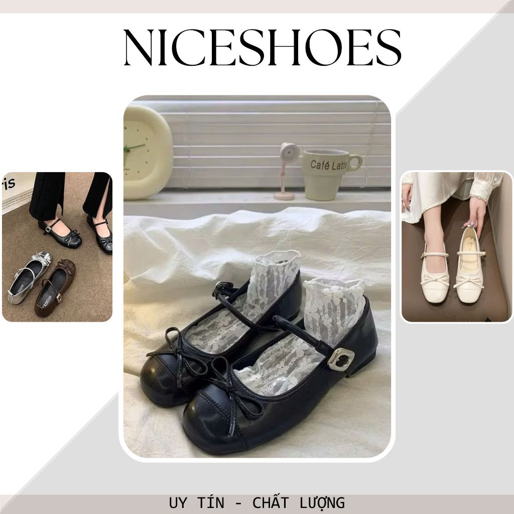 Giày Sục Búp Bê Nữ Lolita, Giày Đế Bằng Kiểu Giáng Độc Đáo Phong Cách Quý Tộc Dễ Phối Đồ Full Box || N02