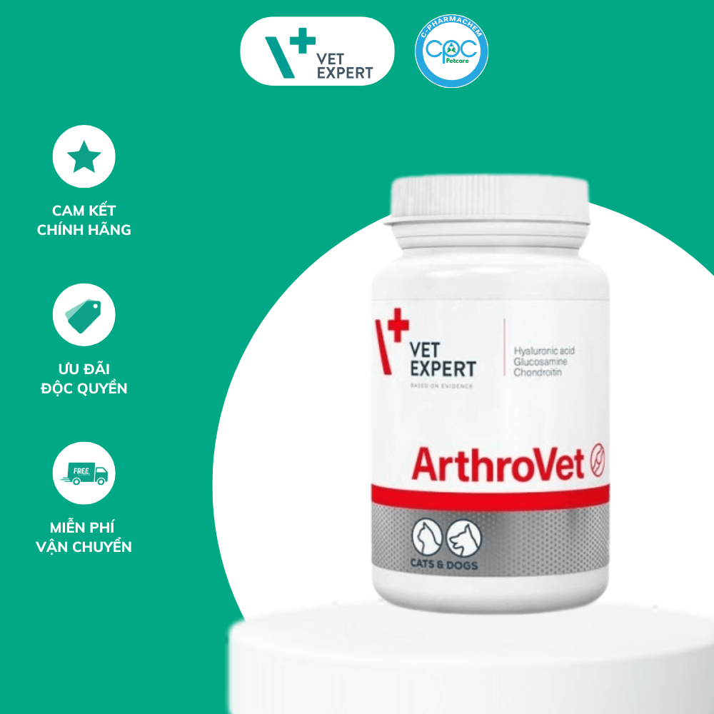 Viên hỗ trợ sụn khớp cho chó mèo Vet Expert ArthroVet & Joints Mobility Pet Love Premium