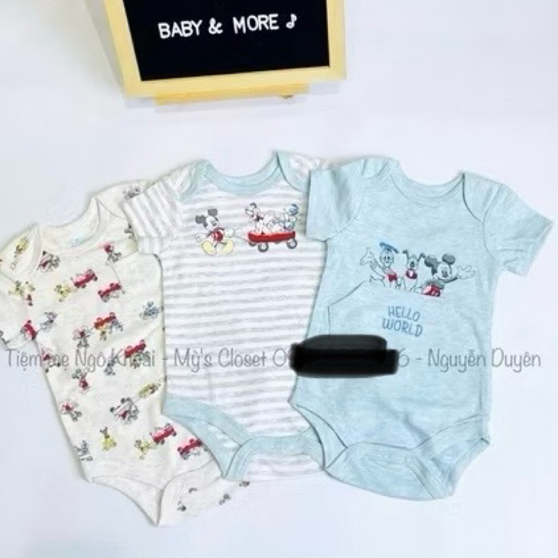 [MD210] Body suit gấu Pooh và chuột mickey cho bé trai