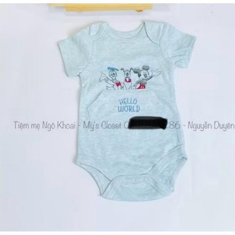 [MD210] Body suit gấu Pooh và chuột mickey cho bé trai