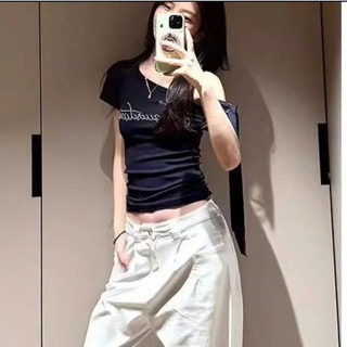 Áo Nữ Lệch Vai Ôm BODY nữ Ép ĐÁ Chữ LẤP LÁNH