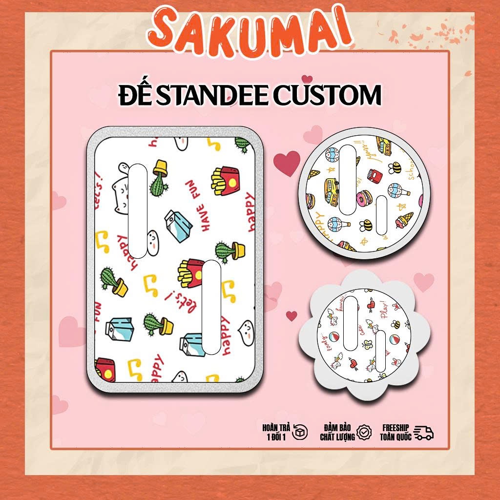 Đế Standee, Đế Tròn Acrylic Custom In Theo Yêu Cầu In Trong Suốt Nhiều Hình Dáng Cho Mô Hình Để Bàn Standee - SakuMai