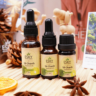 Tinh Dầu Sả Chanh Nguyên Chất ESKY AROMA GARDEN Sạch Thoáng, Khử Mùi, Đuổi Muỗi 10ml 20ml
