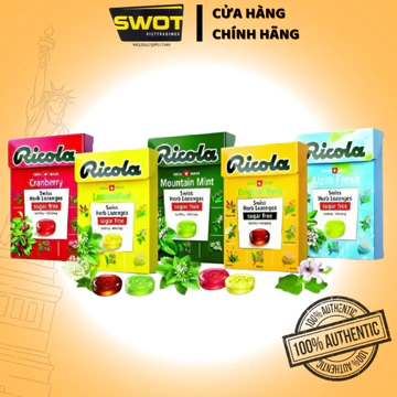 Kẹo ngậm ho Ricola Thụy Sĩ 40g, Kẹo ngậm thảo mộc, giảm ho hiệu quả, không đường & chất bảo quản