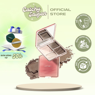 [JUDYDOLL] Bảng Phấn Tạo Khối JUDYDOLL Kèm Bắt Sáng 4 Ô, Hỗ trợ tạo khối và bắt sáng tự nhiên 9g
