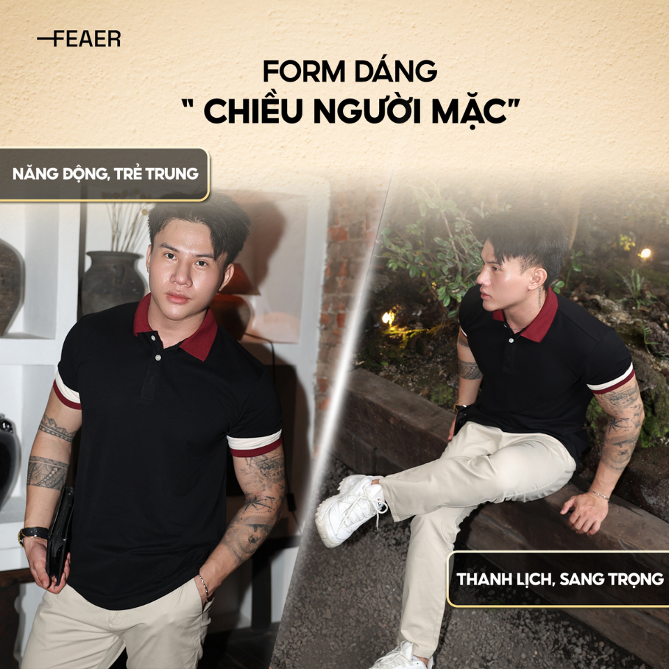 Áo polo nam Rouje cổ bẻ, vải Cotton Micro mịn mát, thấm hút tốt, tay ngắn phối sọc trắng năng động, cá tính, trẻ trung -