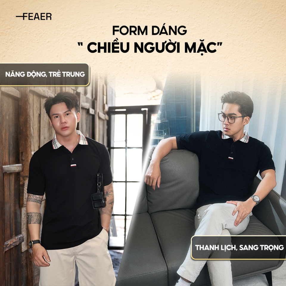 Áo polo nam cổ bẻ Tartan tay ngắn, chất Cotton Micro thấm hút tốt, họa tiết cổ sọc caro - FEAER