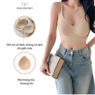 Áo Lót Kem Nền Tàng Hình Siêu Mỏng Áo Lót Su Đúc DOLLY SECRET A58