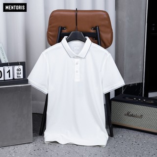 Áo Polo Công Sở MENTORIS, Chất Vải Thun Lạnh, Form Suông Vừa Người, Nhiều Màu, MPS218R