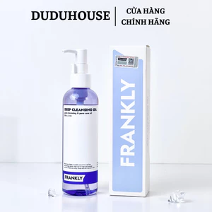 Dầu Tẩy Trang Frankly Deep Cleansing Oil Làm Sạch Mụn Ẩn, Da Sáng Mịn 200ml Duduhouse