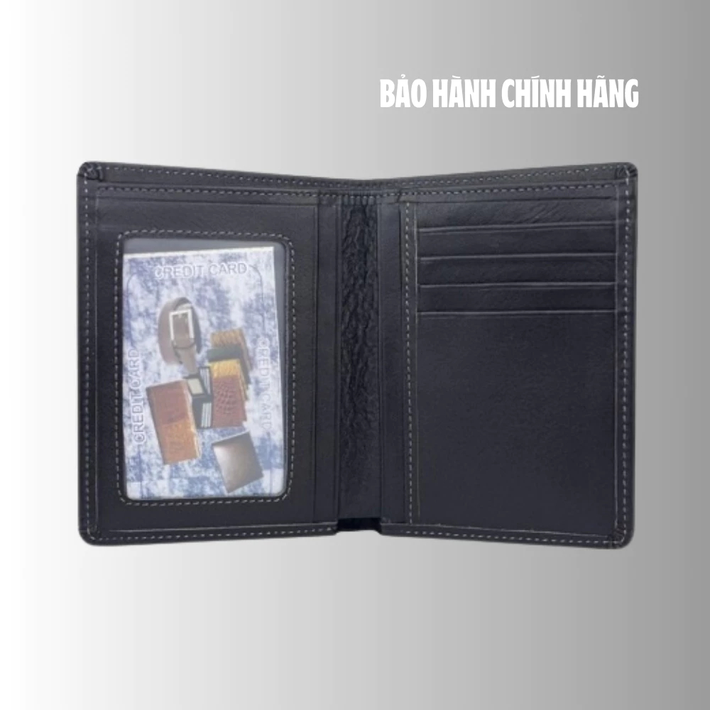 Ví Nam Đứng Da Bò Thật VT03, Bóp Tiền Nam Dáng Đứng Cao Cấp, Có Khóa Kéo, Nhỏ Gọn, Làm Quà Tặng
