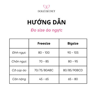 Áo Không Gọng Nâng Đẩy Tự Nhiên DOLLY SECRET Áo Ngực Tàng Hình Nâng Ngực Thoáng Khí A59