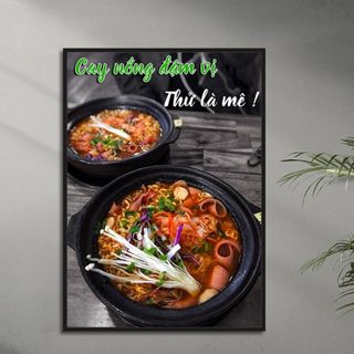 Tranh Cavas Treo Tường Quán Mỳ Cay BH99 - Tranh Decor, Trang Trí Quán Ăn, Tranh Treo Tường  Sắc Nét, Cao Cấp