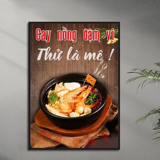 Tranh Cavas Treo Tường Quán Mỳ Cay BH99 - Tranh Decor, Trang Trí Quán Ăn, Tranh Treo Tường  Sắc Nét, Cao Cấp