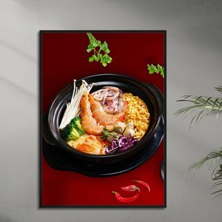 Tranh Cavas Treo Tường Quán Mỳ Cay BH99 - Tranh Decor, Trang Trí Quán Ăn, Tranh Treo Tường  Sắc Nét, Cao Cấp