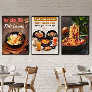 Tranh Cavas Treo Tường Quán Mỳ Cay BH99 - Tranh Decor, Trang Trí Quán Ăn, Tranh Treo Tường  Sắc Nét, Cao Cấp