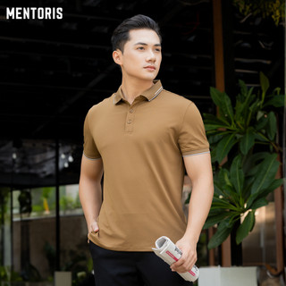 Áo Polo Nam MENTORIS, Chất Vải CoolMax, Cổ Bẻ Kẻ Sọc - Chất Mát Mịn, Đứng Dáng, Lịch Lãm MPS206R