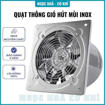 Quạt thông gió hút mùi nhà vệ sinh phòng bếp quạt hút mùi INOX treo tường bảo hành 2 năm