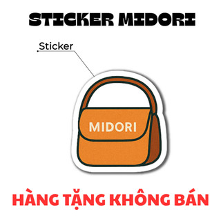 [S3] Sticker Dán Hình Túi Ví Xách Áo Thun Trang Trí Nam Nữ Thương Hiệu M MIDORI
