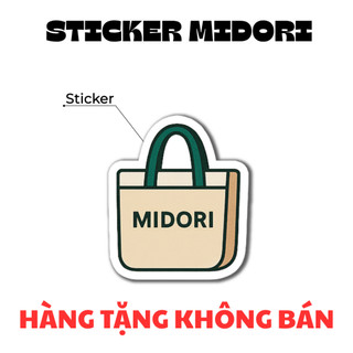[S3] Sticker Dán Hình Túi Ví Xách Áo Thun Trang Trí Nam Nữ Thương Hiệu M MIDORI