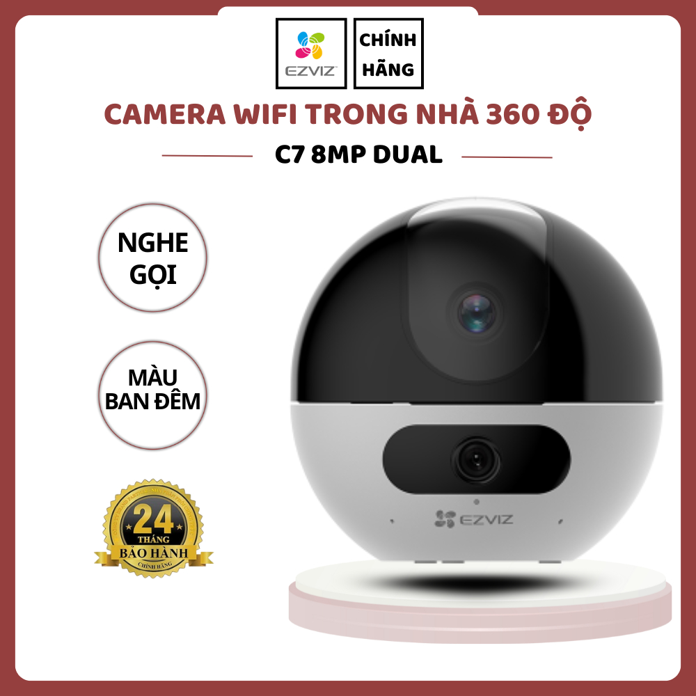 Camera EZVIZ Trong Nhà Cao Cấp C7 8MP DUAL Ống Kính Kép Xoay 360 Đàm ...