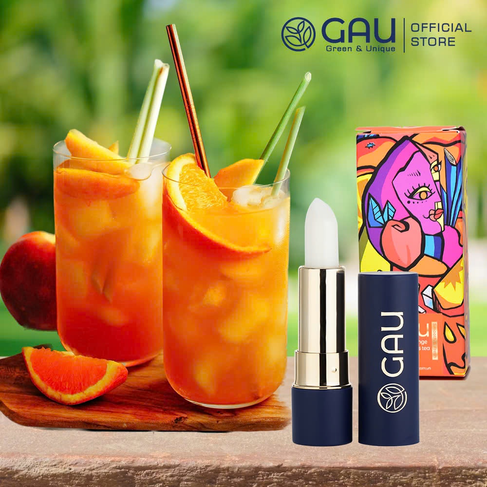 Son Dưỡng Môi Đào Cam Sả Chính Hãng GAU Giảm Thâm Giúp Đôi Môi Căng Mọng